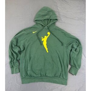 Nike WNBA Hoodie Mens Large Green Yellow Basketball Graphic Pullover Sweatshirt